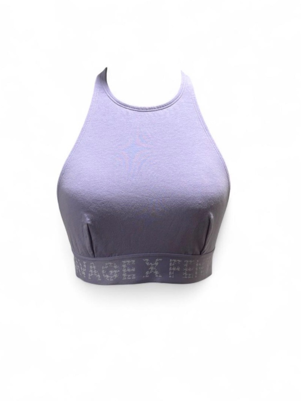 Ash Lilac High Neck Sports Bra with Logo Band